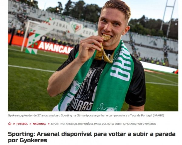 Truyền thông Bồ Đào Nha: Arsenal sẵn sàng tăng đề nghị ký hợp đồng với CRES, gần 70 triệu + 10 triệu giá yêu cầu